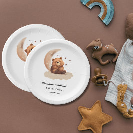 Teddy Bär ein geschlechtsneutrales Baby Pappteller