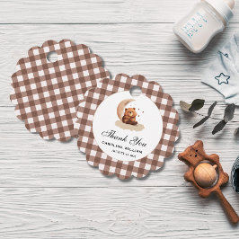 Teddy Bär eine geschlechtsneutrale Babydusche Geschenkanhänger