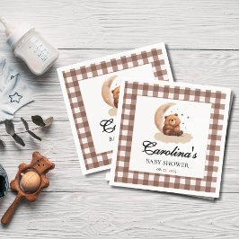 Teddy Bär eine geschlechtsneutrale Babydusche Serviette