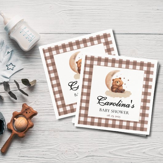 Teddy Bär eine geschlechtsneutrale Babydusche Serviette