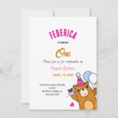 Teddy Bär Einladung (Vorderseite)