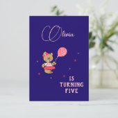 Teddy Bär Einladung (Stehend Vorderseite)