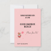 Teddy Bär Einladung (Rückseite)