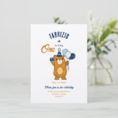 Teddy Bär Einladung (Stehend Vorderseite)