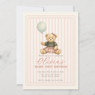 Teddy-Bär-Einladung zum Geburtstag Einladung