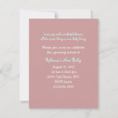 Teddy-Bär - Einladungen für Babydusche (Rückseite)