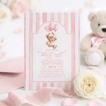 Teddy Bär Elegante Rosa Streifen Mädchen Baby Show