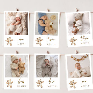 Teddy-Bär-Erste-Jahrestag-Fotobanner-Karte Feiertagskarte