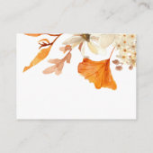 Teddy Bar Fall Floral Diaper Raffle Begleitkarte (Rückseite)