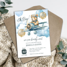 Teddy-Bär-Flugzeug-Baby-Party