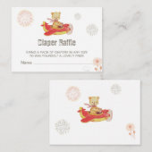 *~* Teddy Bär Flugzeug Feuerwerk Windelwanne Begleitkarte (Vorne/Hinten)