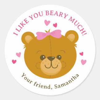 Teddy Bär Frohen Valentinstag Aufkleber für Mädche
