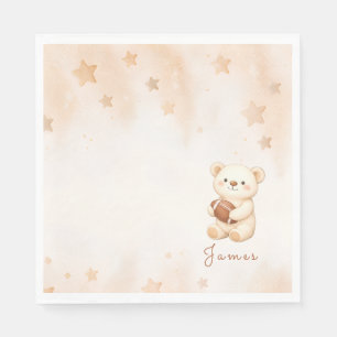 Teddy-Bär-Fußball-Baby-Party Serviette