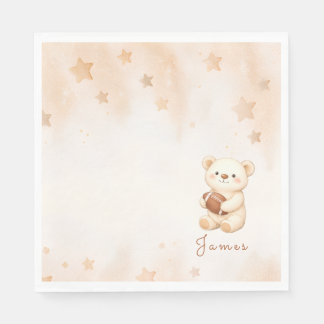 Teddy-Bär-Fußball-Baby-Party Serviette