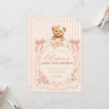 Teddy-Bär Geburtstagseinladung 