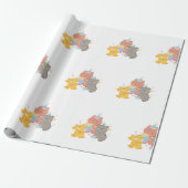 Teddy-Bär Geburtstagsfeier  Geschenkpapier (Ungerollt)