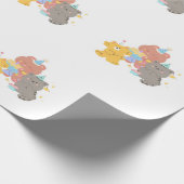 Teddy-Bär Geburtstagsfeier Geschenkpapier (Ecke)