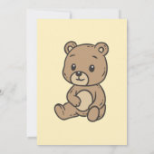 Teddy-Bär Geschlechtsenthüllungs-Einladung (Rückseite)