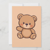 Teddy-Bär-Geschlechtsenthüllungseinladung (Rückseite)