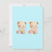 Teddy-Bär-Geschlechtsenthüllungseinladung (Rückseite)