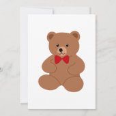 Teddy-Bär-Geschlechtsenthüllungseinladung (Rückseite)