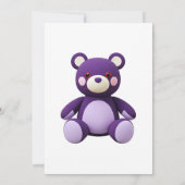 Teddy-Bär-Geschlechtsenthüllungseinladung (Rückseite)