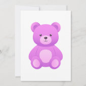 Teddy-Bär-Geschlechtsenthüllungseinladung (Rückseite)