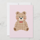 Teddy-Bär-Geschlechtsenthüllungseinladung (Rückseite)