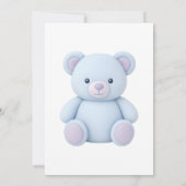 Teddy-Bär-Geschlechtsenthüllungseinladung (Rückseite)