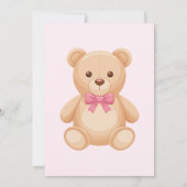 Teddy-Bär-Geschlechtsenthüllungseinladung (Rückseite)
