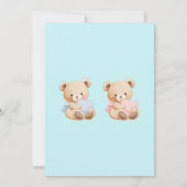 Teddy-Bär-Geschlechtsenthüllungseinladung (Rückseite)