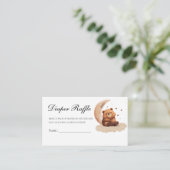 Teddy Bär geschlechtsneutrale Babydusche Diaper Begleitkarte (Stehend Vorderseite)