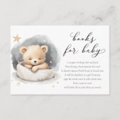 Teddy Bär geschlechtsneutrale Bücher für Babydusch Begleitkarte (Vorderseite)
