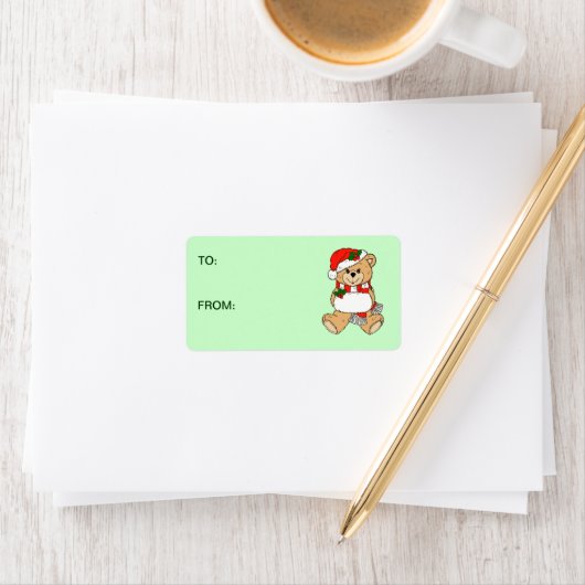 Teddy Bar Gift Stickers Adressaufkleber (Insitu)
