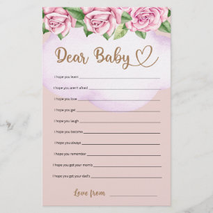 Teddy Bär Girl baby Dusche Sehr geehrte Babywünsch