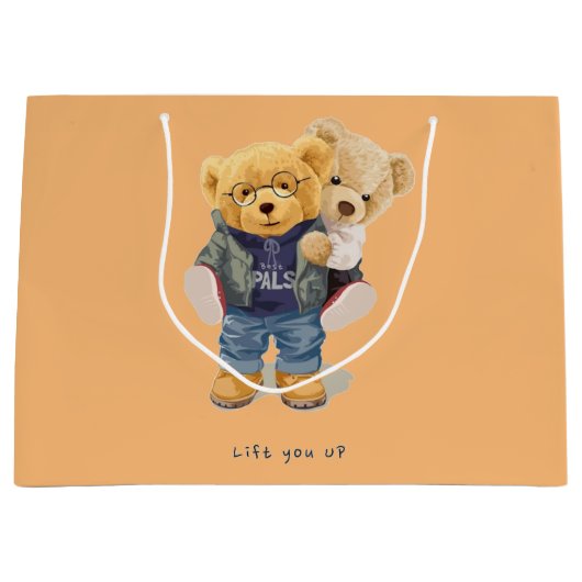 Teddy Bär Große Geschenktüte (Vorderseite)