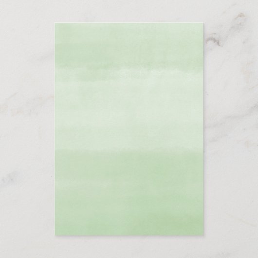 Teddy Bär Grün Blau Blumendusche Begleitkarte (Rückseite)