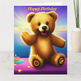 Teddy Bar Happy Birthday Card Karte