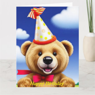 Teddy Bar Happy Birthday Card Karte