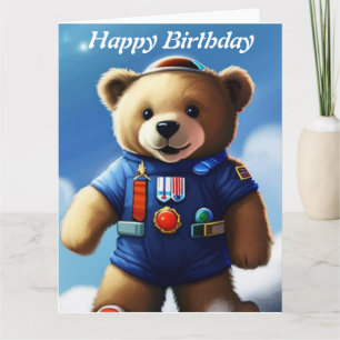 Teddy Bar Happy Birthday Card Karte