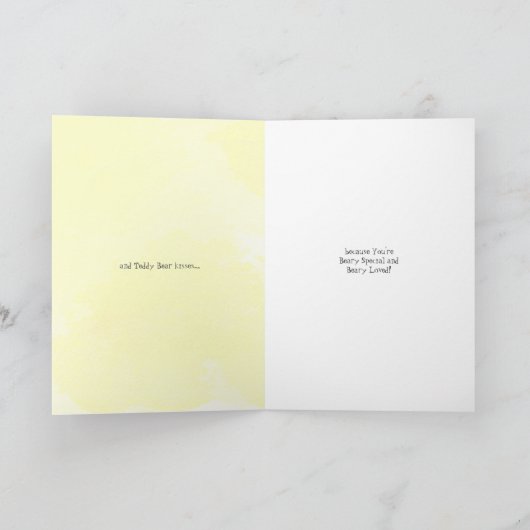 Teddy Bar Happy Birthday Grußkarte Dankeskarte (Innenseite)