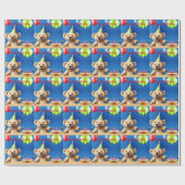 Teddy Bar Happy Geburtstag Wrapping Paper Geschenkpapier (Flach)