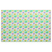 Teddy Bär hat ein rosa Aqua-gelbes Muster Stoff (Fat Quarter (45,7 x 55,9 cm))
