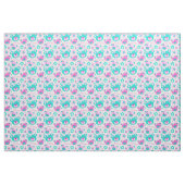 Teddy Bär hat ein rosa Aquarellmuster Stoff (Fat Quarter (45,7 x 55,9 cm))