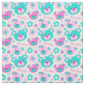 Teddy Bär hat ein rosa Aquarellmuster Stoff (Muster)