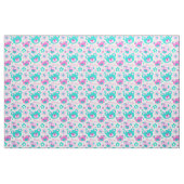 Teddy Bär hat ein rosa Aquarellmuster Stoff (Fat Quarter (45,7 x 55,9 cm))