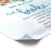 Teddy Bär hellblau Blüte My Water Broke Spiel Poster (Ecke)