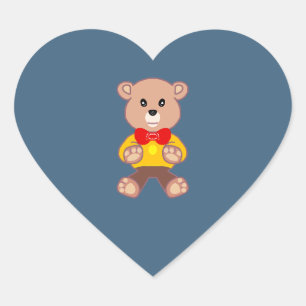 Teddy Bär Herz-Aufkleber