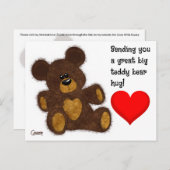 Teddy Bar Hug - Postcard Postkarte (Vorne/Hinten)