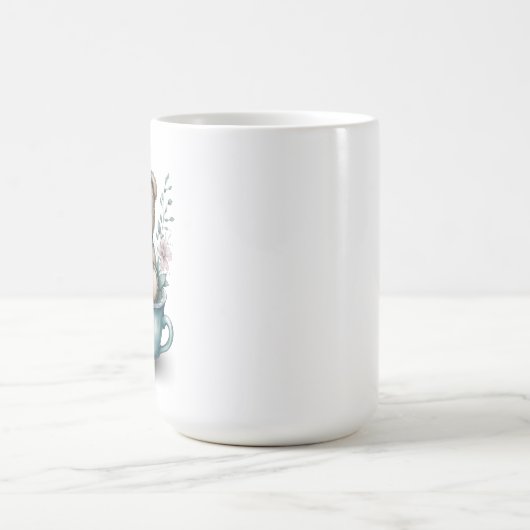 Teddy Bär im Teacup mit Blume Kaffeetasse (Mittel)